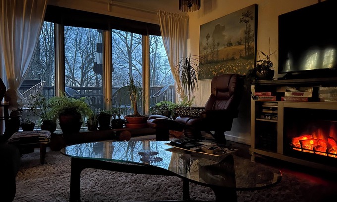 New Paltz Casa | Dog loving, heated salt water pool, New Paltz retreat in the woods.