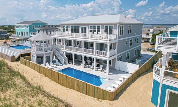Sandbridge Casa | Dolphin Watch | Oceanfront | Private Pool, Hot Tub, Dog Friendly