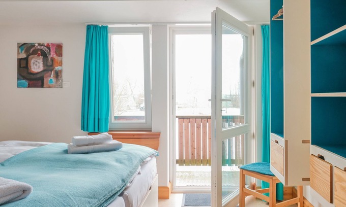 Schwerin Apartamento | Doppelzimmer 3 - Türkis - Urlaub auf dem Biohof