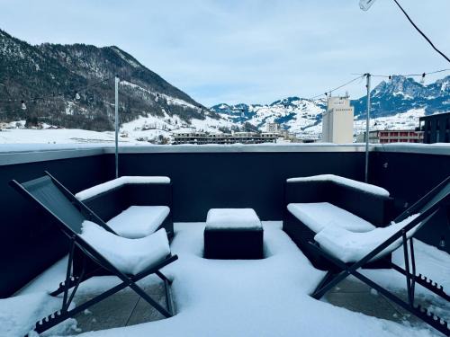 Brunnen Apartamento | Dora o wellness o mountainview o lake Lucerne