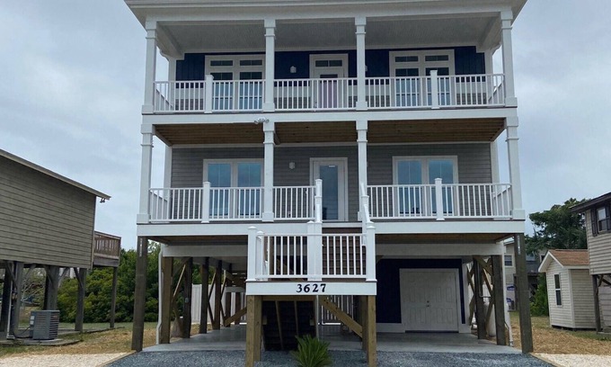 Oak Island Casa | DreamWaver - Beautiful new home w/ pool steps from the beach!