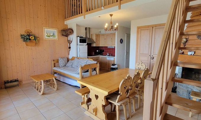 Saint-Michel-de-Chaillol Apartamento | Dúplex para 8 con balcón sur, WiFi, chimenea, admite mascotas, opción parking - Saint-Michel-de-Chaillol