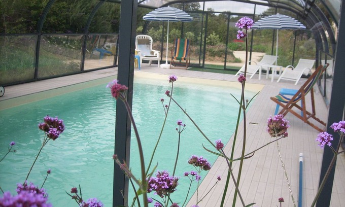 La Chapelle-aux-Filtzmeens Cabaña | respetuoso del medio ambiente 6 / 8pers piscina climatizada eje St Malo bebés equipados acceso para discapacitados