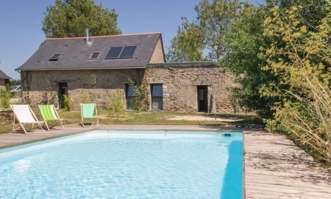 La Chapelle-Saint-Sauveur Cabaña | Casa tranquila con piscina ecológica, cerca de Angers
