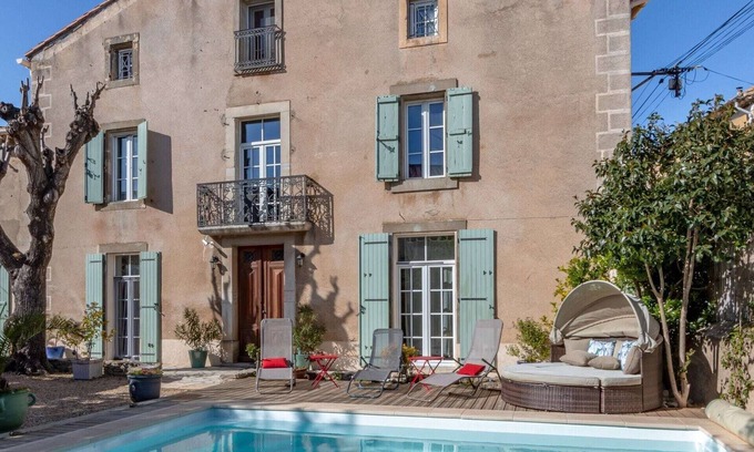 Olonzac Casa | Elegante casa de vacaciones en Olonzac con piscina privada