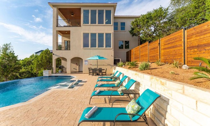 Northshore On Lake Travis Casa | Elegant Lakeside Home w/ Infinity Pool, Game Room, & Scenic Views