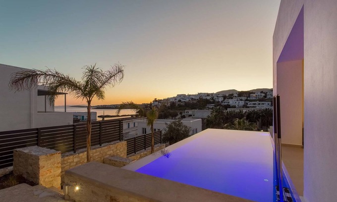Piso Livadi Villa | Elegant Paros Villa | Villa Oceania | 4 Bedrooms | Private Pool with Saltwater | Stunning Sea Views | Walking Distance to Beach | BBQ | Piso Livadi