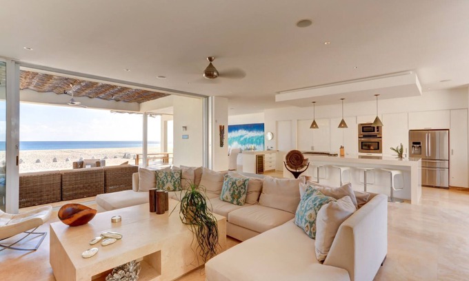 La Ribera Casa | Magn��fica villa frente al mar, piscina, spa, terraza en la azotea!