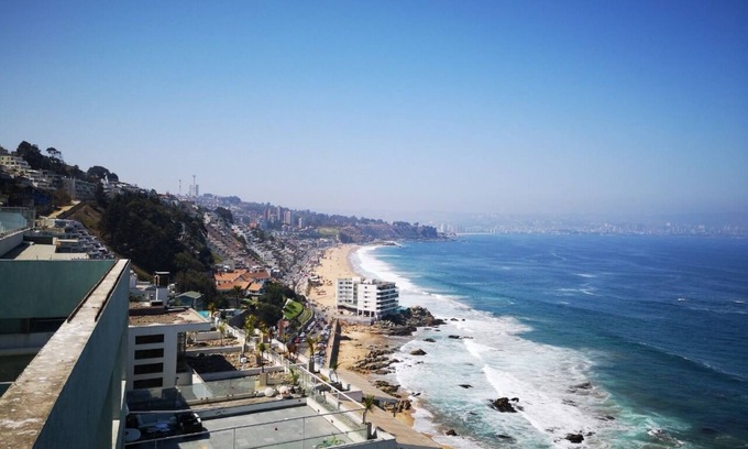Renaca Apartamento | Encanto de Reñaca viña del mar, Excelente vista al mar bajada directa a la playa