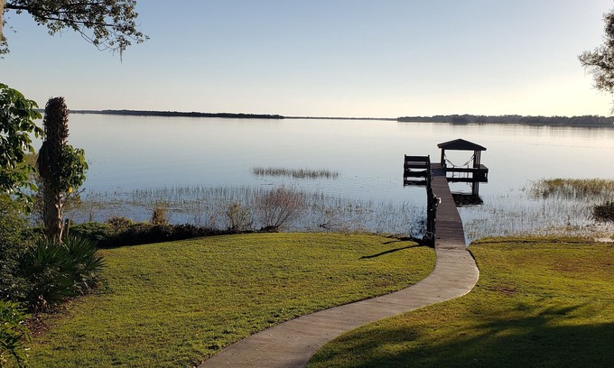 St. Cloud Casa | Enjoy fabulous lake views from your porch while sipping on a morning coffee.