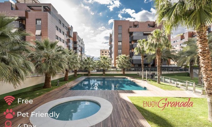 Figares Apartamento | EnjoyGranada EMIR 3F - POOL, GYM & Free Parking