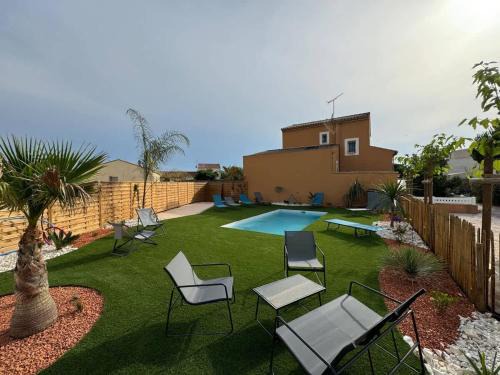 Valras-Plage Casa | Ensemble Villa et Studio Piscine Proche Plage