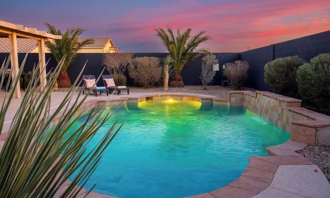 North Las Vegas Casa | Entertainment 5BR Haven - Hot tub, Pool + Games!