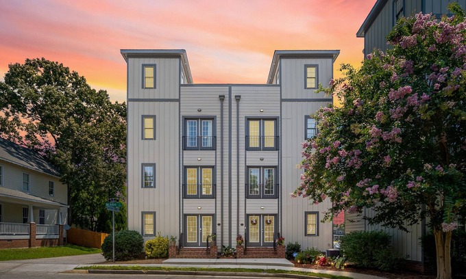 Downtown Greensboro Casa | ENTIRE Townhouse w/ Rooftop Access - 5 min walk to Downtown
