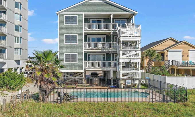 North Myrtle Beach Casa | EPIC Oceanfront,Sleep 36,Private Pool,Elevator,SP