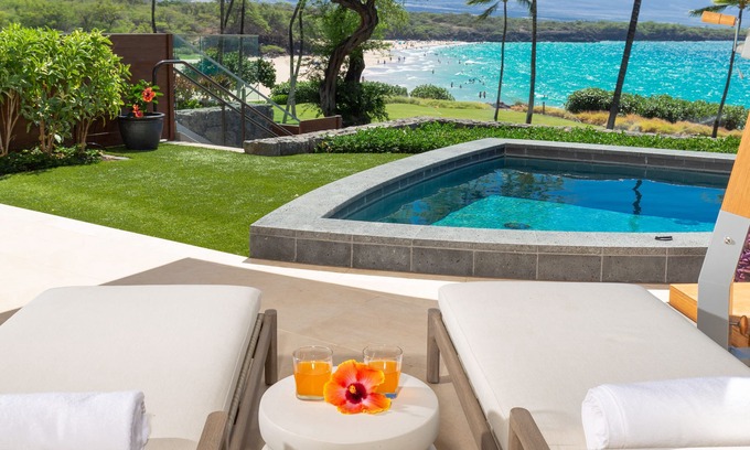 Kamuela Condominio | Epic Unit XMAS 20-27 AVAIL-Step onto Hapuna Beach from Lage Lanai w/ Plunge Pool