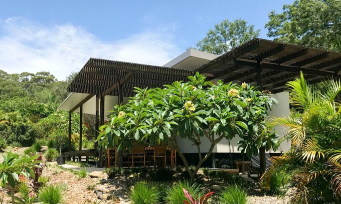Skinners Shoot Villa | Escápese del mundo, relájese y descanse en The Lily Pad en Byron. Ideal para parejas.