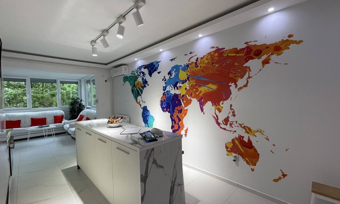 Skopje Region Apartamento | EVAs★WorldMap★Bright★Spacious 2BR/2BA/FreeParking