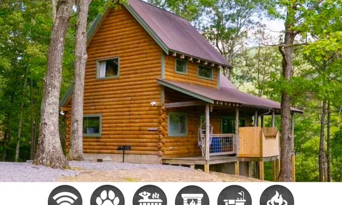 Townsend Cabina | Evie's Mountain Castle: Pet Friendly, Free Attraction Tickets, Hot Tub & Close to Cades Cove