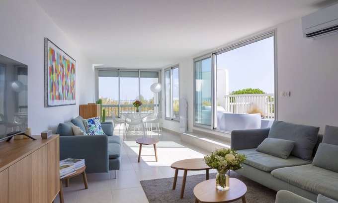 Le Couchant Apartamento | EXCEPTIONAL - Elegant 100m2 +60m2 terrace 3 bedrooms 2 bathrooms, 200 meters from the beach