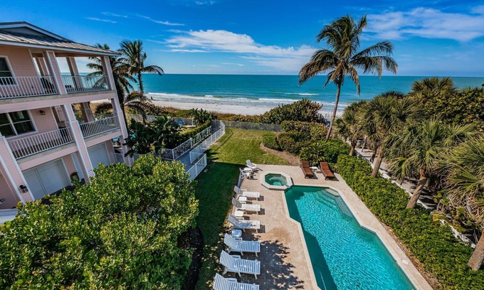 Indian Rocks Beach Casa | Lujo frente a la playa con piscina Casa de playa - Exclusivo Aqua Escape