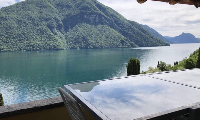 Cressogno Apartamento | Exclusive penthouse with stunning lake view, large terrace, garden & pool.