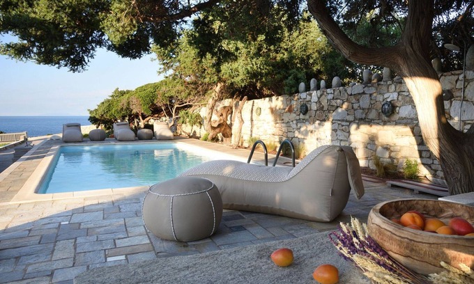 Paros Villa | Executive Paros Villa | 5 Bedrooms | Villa Beachfront Supreme | Beachfront Sea Views & Private Pool | Ampelas