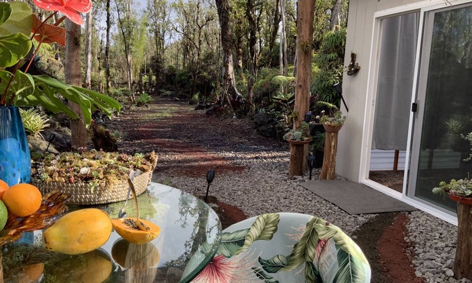 Eden Roc Casa | Exotic garden cottage at amazing volcanic fissure