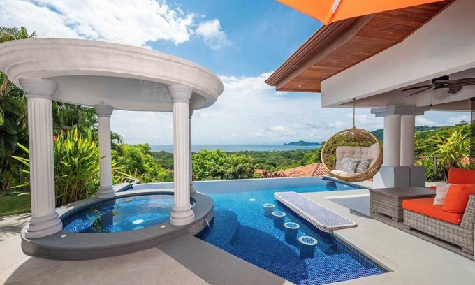 Playa Hermosa Casa | NEW! Elegant Ocean View Home with Private Pool & BBQ in Hermosa Heights