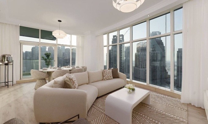 Dubai Marina Apartamento | Exquisite 2-Bedroom with Panoramic Marina view