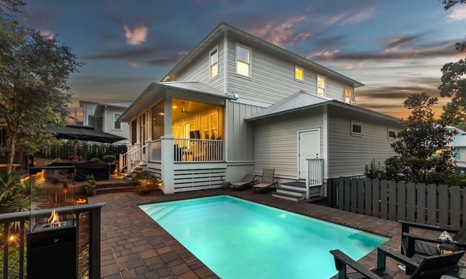 Gulfview Heights Casa | Fall Getaways Available! Private Pool! 4 Adult Bikes! 30A Beaches! Outdoor Fireplace!