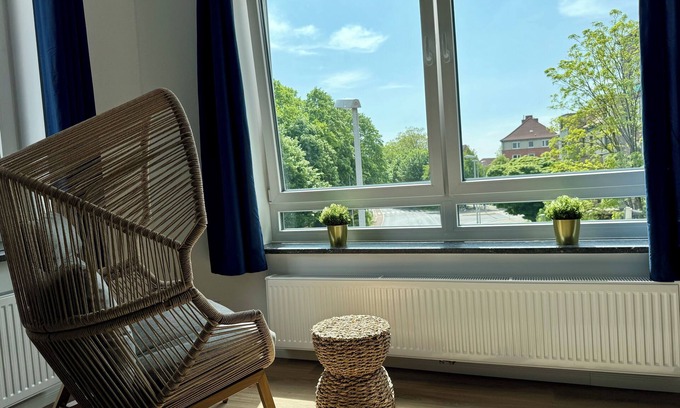 Emden Apartamento | Familienfreundliches City Apartment mit Balkon