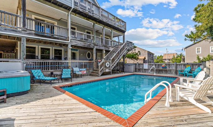Rodanthe Casa | Family Beach Retreat | Pool, Hot Tub, Game Room