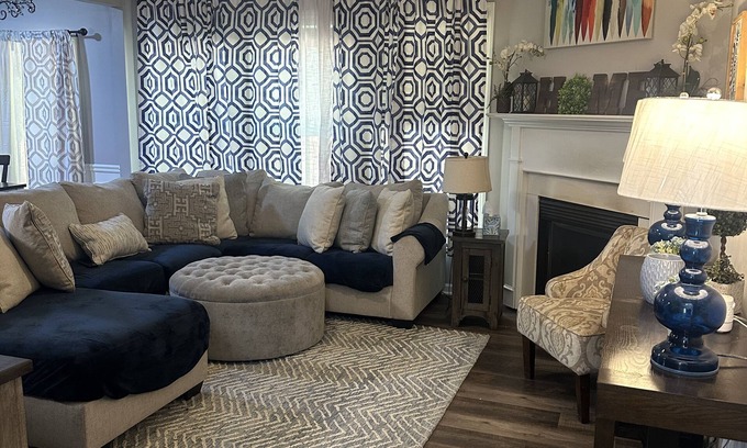 Fairburn Casa | Family-Friendly 3BR Near ATL: Fenced Yard, Golf Cart & Pets Welcome