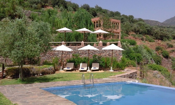 Ouirgane Hotel | Nature Lodge para familias con piscina privada, vistas al río y a la montaña del Atlas