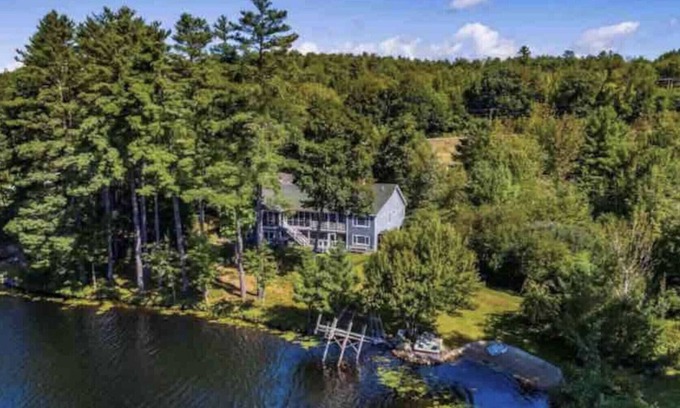 Meredith Casa | Family Friendly Waterfront Estate on Lake Wicwas w/ Private Beach & Dock