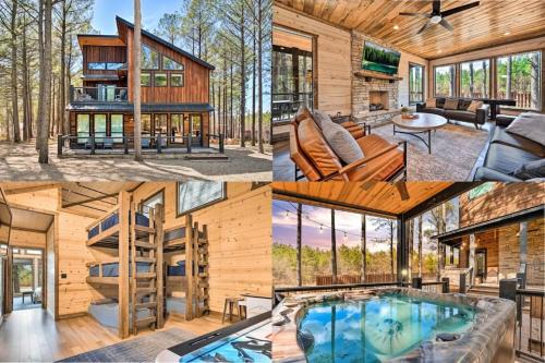 Hochatown Chalet De Esquí | Family Getaway, Hot Tub, Firepit!