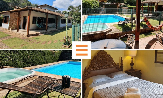 Itaipava Casa | Family House in Itaipava, Rio de Janeiro, 3 bedrooms, swimming pool, heated hydro, fireplace, gourmet area