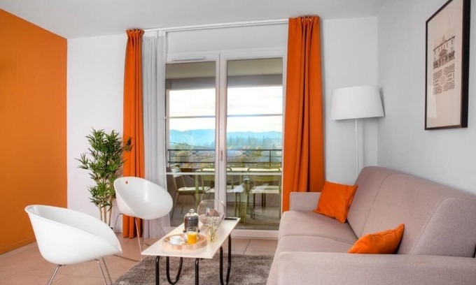 Mougins Hotel | Family Ready Room w/ Living Area | Ideal Location Close to Cannes Beach