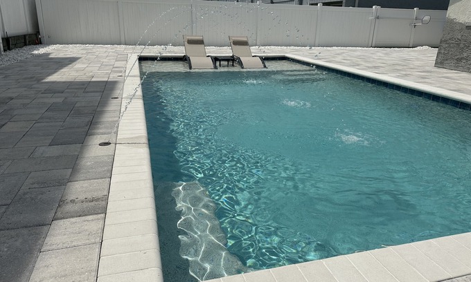 Bel Air Cabaña | Family Ready: POOL :3BR/2BA Beach Cottage: Less than a block from Beach: WIFI