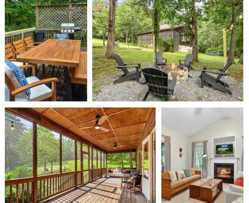 Luray Casa | Family Screened Porch with Swing Fire Pit Grill and Deck
