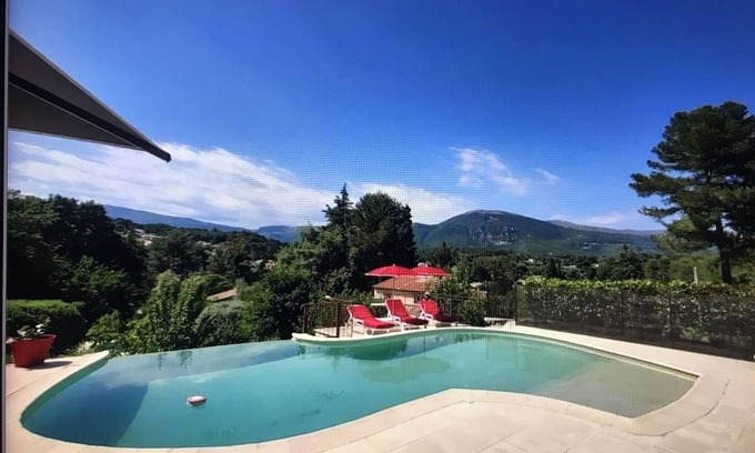 Roquefort-les-Pins Casa | Family villa - 4 bedrooms - Panoramic view - Quiet