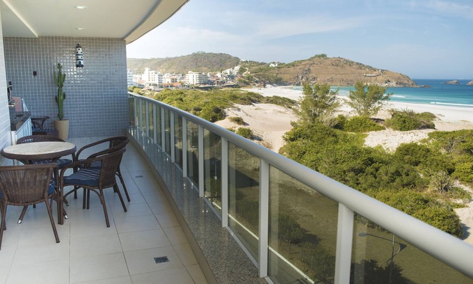 Arraial do Cabo Apartamento | VISTA FANTÁSTICA DE PLAYA FRENTE A LA PLAYA CON LA MEJOR PUESTA DEL SOL DE LA REGIÓN.