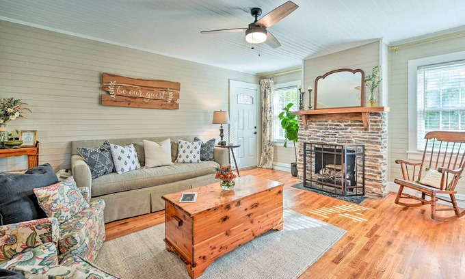 Browns Summit Cabaña | Farmhouse Cottage on 10 Acres: Trails On-Site