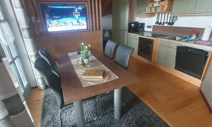 Langdorf Apartamento | Casa de vacaciones en el Parque Nacional de la Bahía. Bosque. Zona de sauna en la casa.