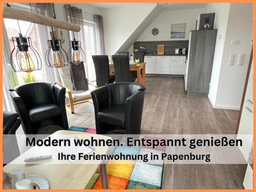 Papenburg Apartamento | FeWo "Aurora" große Dachterrasse Neubau 74qm EBK 2 SZ Free WiFi