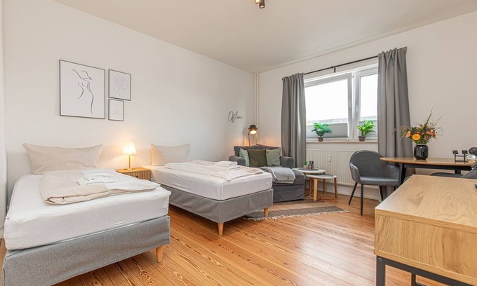 Nordstadt Apartamento | Fewo1846 - Kommood - Zentrumsnahes Studioapartment im Hochparterre mit Balkon - Apartments