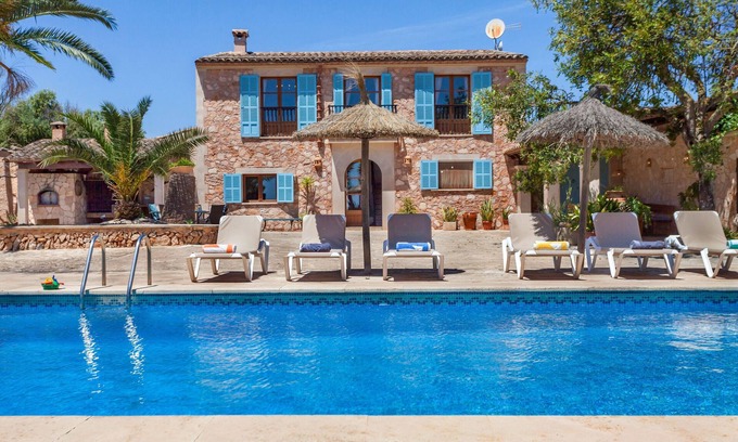 Santanyi Villa | Finca Es Turo hermosa casa vacacional en el campo con piscina y vistas panorámicas en Santanyí