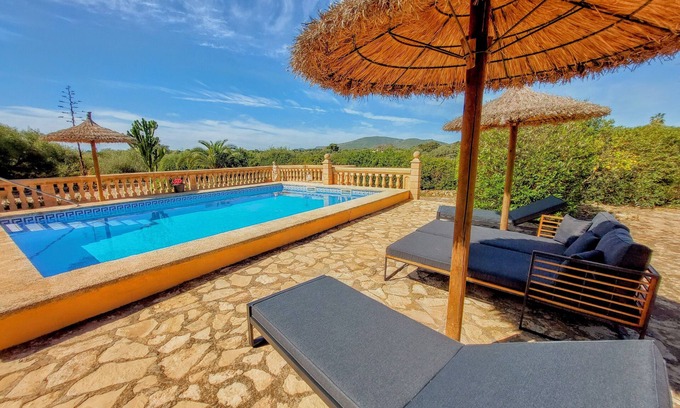 Manacor Casa | Finca Estrella, piscina privada, aire acondicionado, wifi gratis,