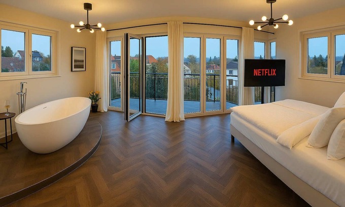 Russee - Hammer Apartamento | Fjord Stay - Penthouse mit Whirlpool "Stockholm"